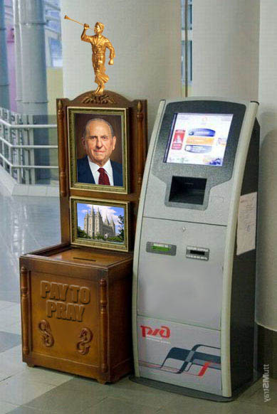 Mormon pay to pray by stray mutt.